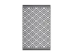 Grau-weißer Outdoor-Teppich mit Rautenmuster