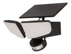 Lampă de securitate LED neagră cu panou solar și senzor de mișcare