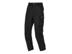 Black work trousers with multiple pockets and reinforced knees