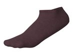 Single dark brown ankle sock with ribbed texture