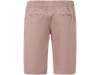 Shorts rosa com cintura elástica.