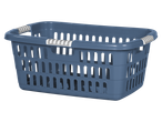 Blue W5® laundry basket/tub, 40 l, with white handles.
