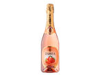 Sticlă de cocktail efervescent Zarea cu căpșuni.