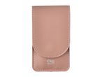 A pink Cien Beauty case with white stitching on a white background.