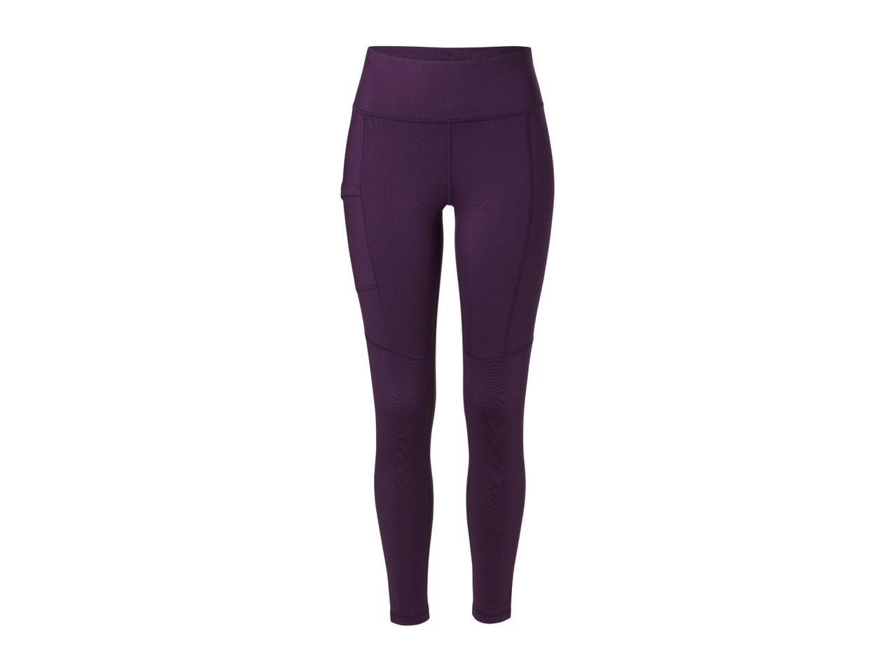 Women's purple sports leggings with side pocket