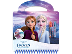 Disney Frozen activity pad with markers and stencils.