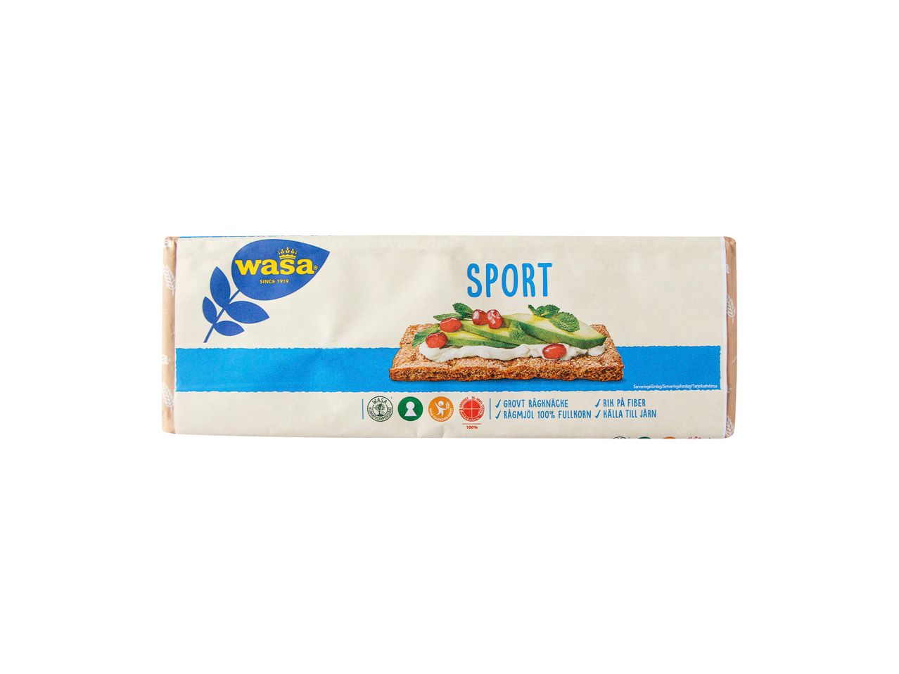 Wasa Sport -kaurakeksejä pakkauksessa.