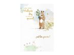 Father's Day card with a bear holding a potted plant, text reads: 'Hope your Father's Day is very special...just like you are!'