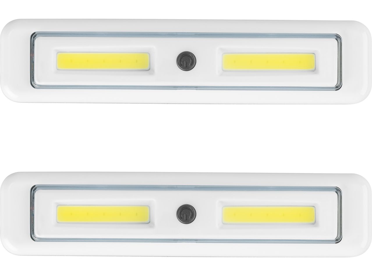 Две бели LED лампи с бутон за включване/изключване.