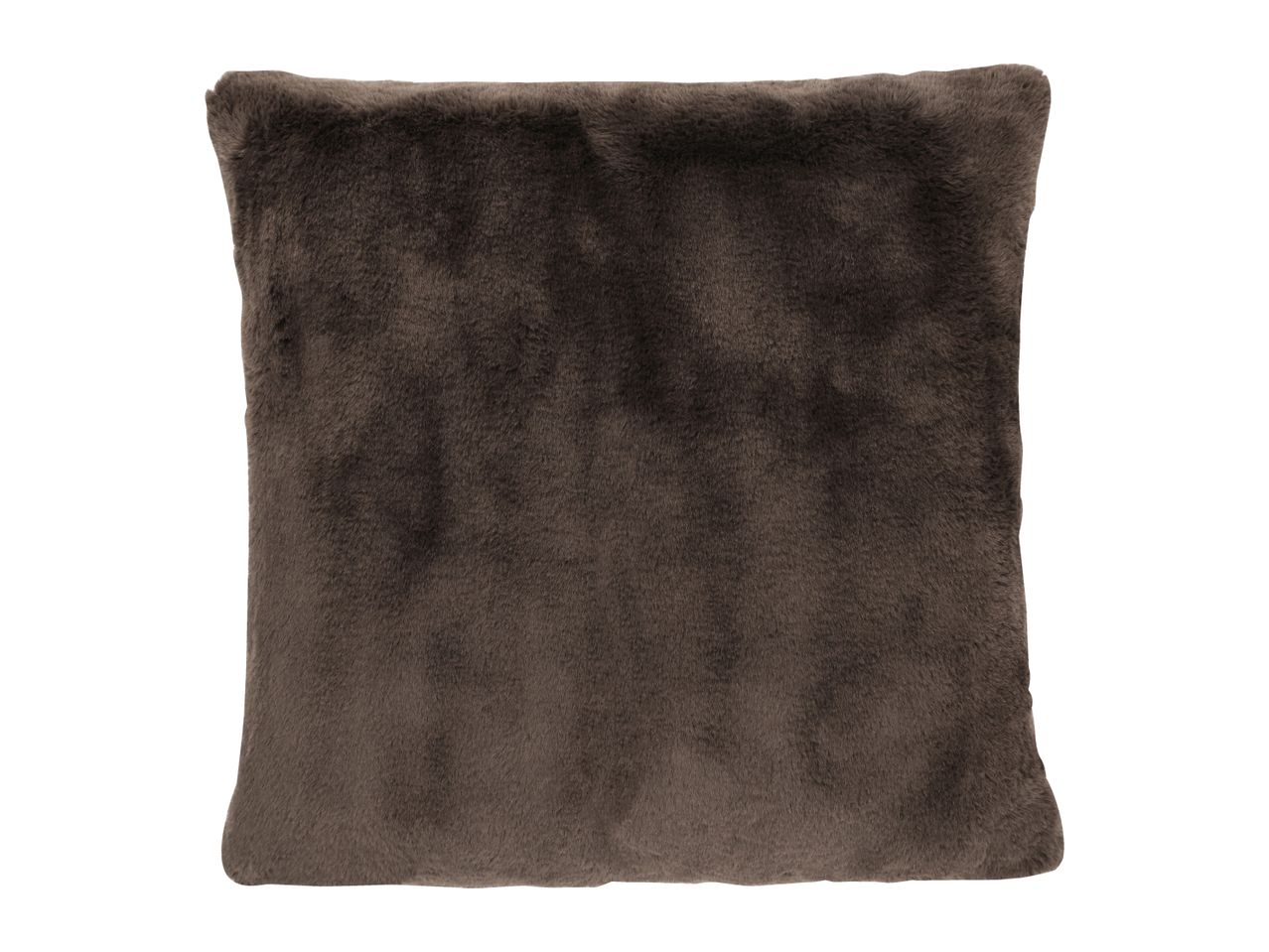 Soft brown faux fur cushion