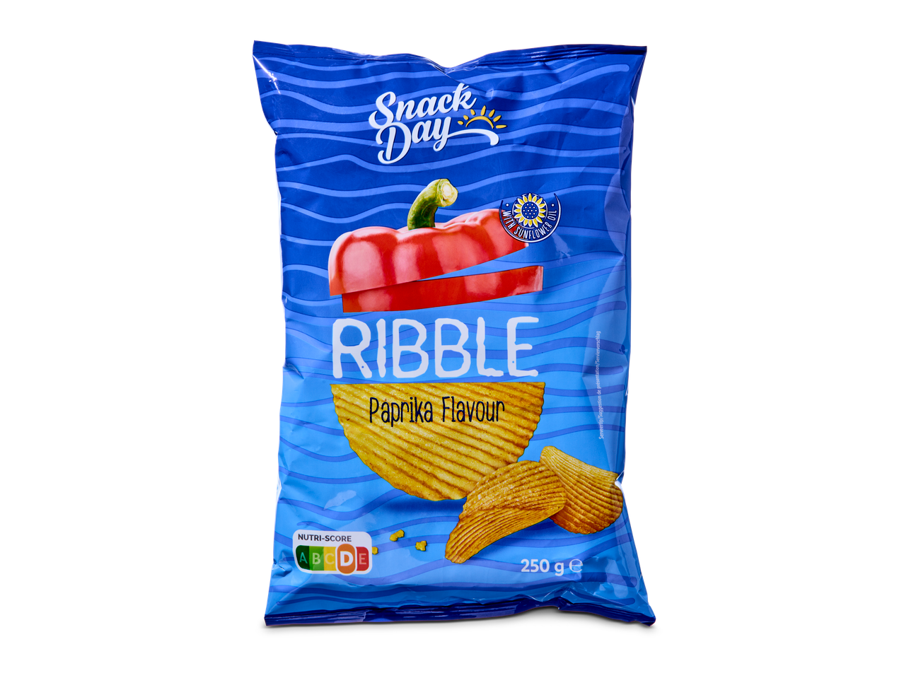 Snack Day Ribble paprika chips, 250g zak.