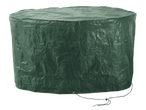 Husă verde din prelată pentru mobilier de exterior.