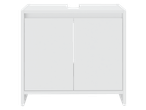 Móveis de casa de banho LIVARNO: Armário branco para lavatório com duas portas.