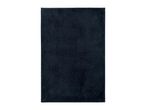 Dark blue rectangular bath mat with a textured surface.