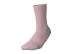 Single light pink sock with a ribbed cuff, shown on a white background.