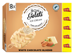 Sorvetes Bon Gelati XXL, sabor amêndoa com chocolate branco.