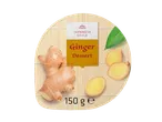 Japanese style ginger dessert with fresh ginger root and slices on a bamboo mat, 150g.