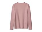 Back view of a plain pink long-sleeved t-shirt