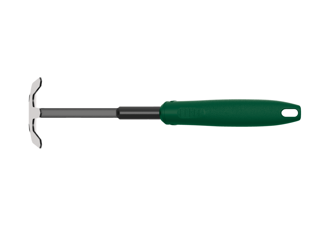 PARKSIDE® Aiatööriist rohelise käepideme ja metallpeaga umbrohu eemaldamiseks.
