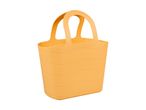 A pale orange silicone tote bag.