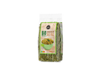 Pois cassés verts biologiques Golden Sun dans un sac en plastique transparent, 500g.