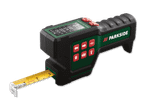 Ein digitaler Maßband von Makita mit integriertem Display.