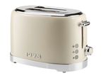 Cream-colored toaster with chrome accents and '1973' embossed on the side.