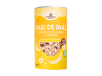 Fulgi de ovăz Crownfield cu banane și prune uscate.