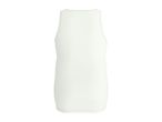 Back view of a plain white men's tank top