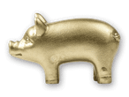 Goldenes Sparschwein auf schwarzem Hintergrund