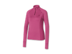Pinkes Langarmshirt mit Reißverschluss und Daumenlöchern.