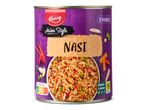 Blik Aziatische nasi met Nutri-Score A en 2 sterren Beter Leven keurmerk