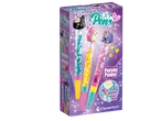 Set od 3 DIY olovke sa šljokicama i životinjskim glavama, tema „Purple Power“.