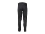 Black men's sports trousers with a reflective logo on the left leg.