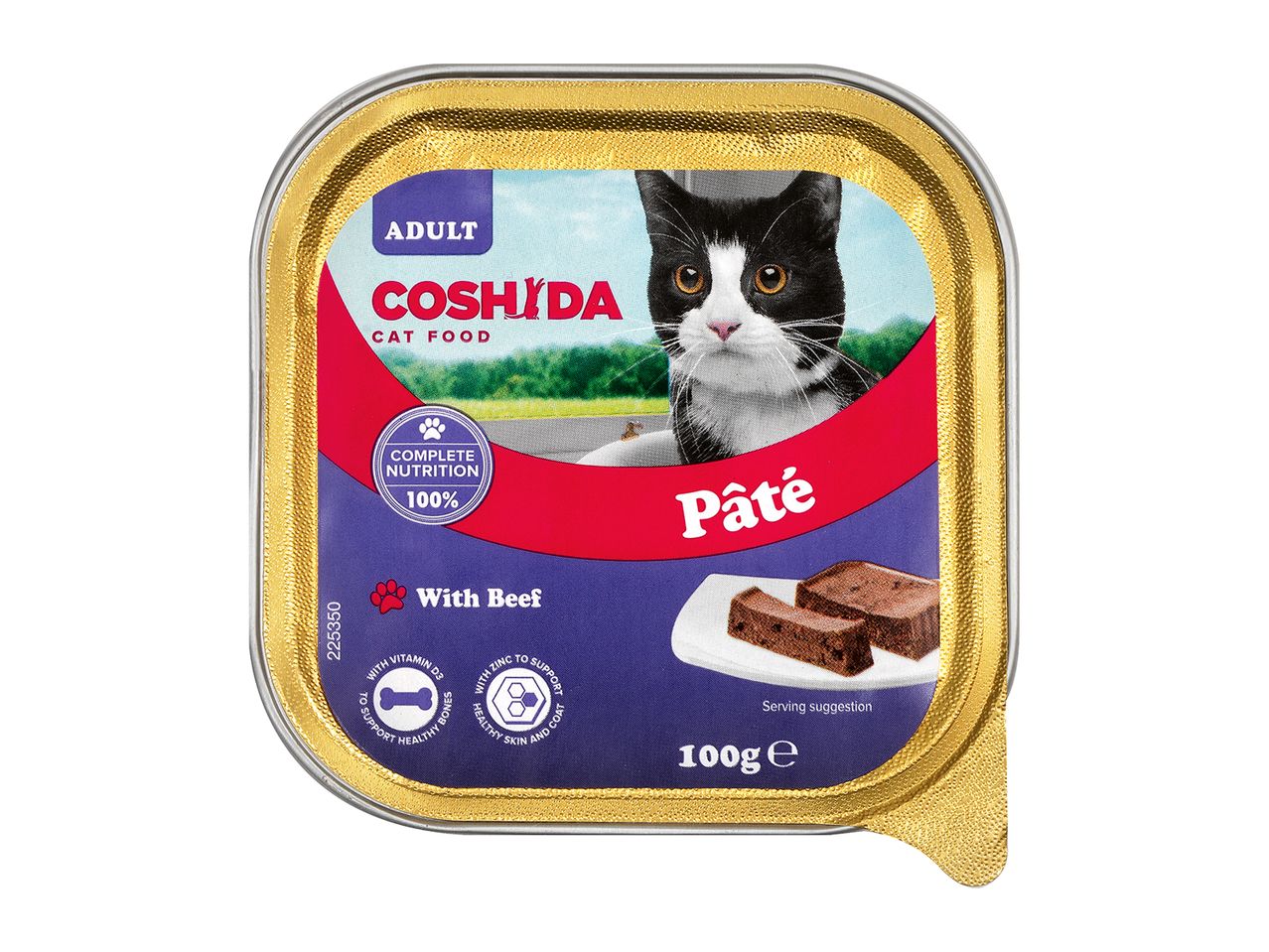 Coshida beef pate for adult cats.