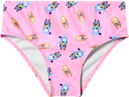 Cuecas de biquíni rosa para menina com estampado Bluey e Bingo.