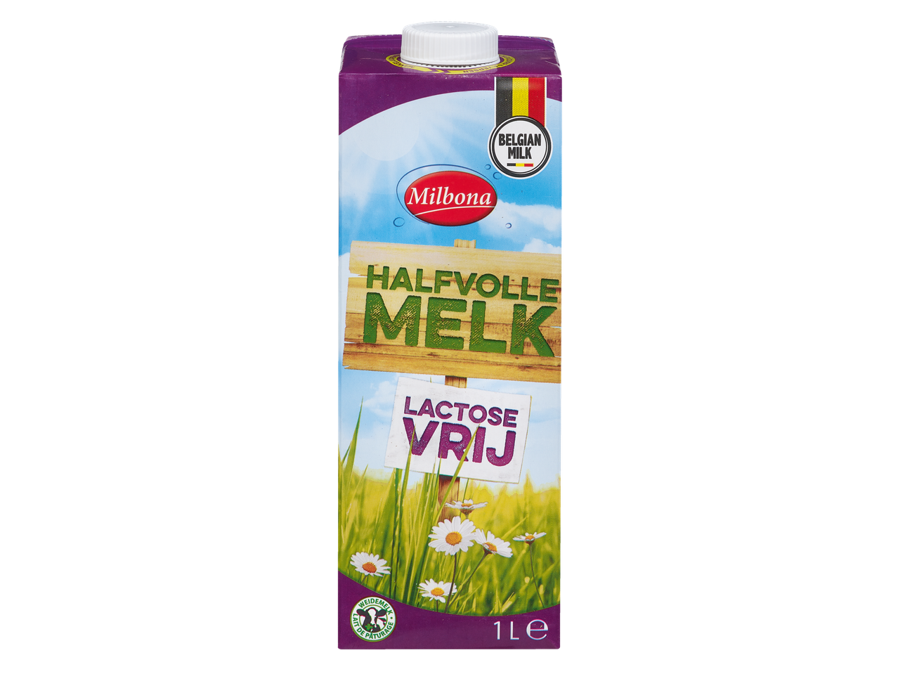 Brique de lait demi-écrémé sans lactose Milbona