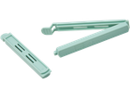 Livarno home brand plastic bag clips, light teal.