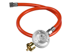 Propane hose and pressure regulator.