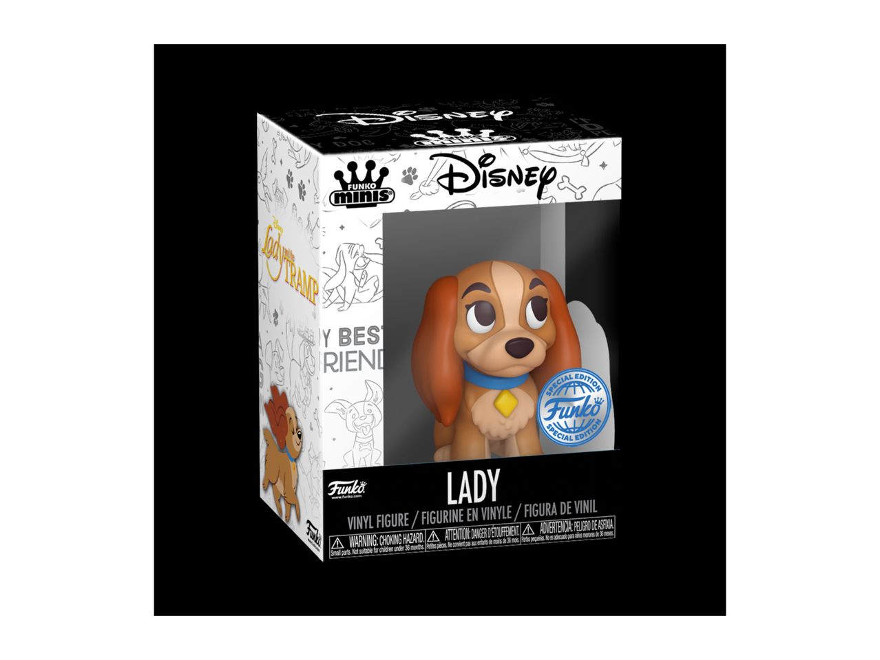 Lady from Lady and the Tramp vinyl figure in a special edition box