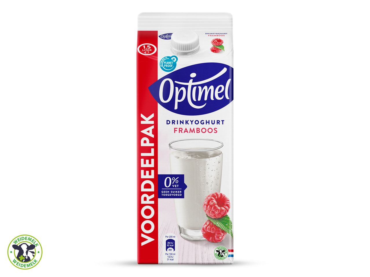 Ga naar volledige schermweergave: Optimel drinkyoghurt framboos - afbeelding 1