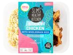 Slim's Healthy Kitchen Sticky Chicken with Wholegrain Rice meal in a clear container.