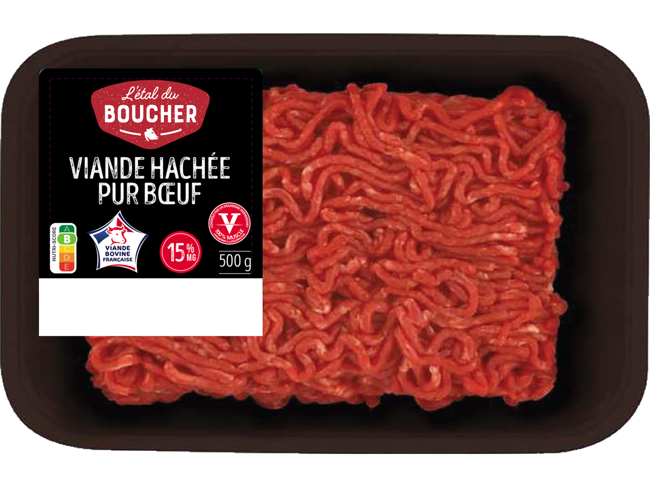 500 g de viande hachée pur bœuf L'étal du Boucher.