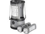 CRIVIT 2-in-1 Camping Light: a grey lantern with two detachable flashlights.