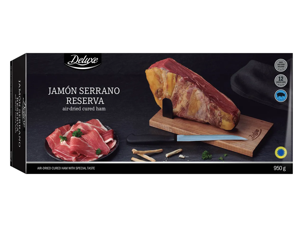 Trancio di Jamón Serrano STG Reserva con accessori