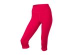 Bright pink capri leggings for women, made from a stretchy, comfortable fabric.
