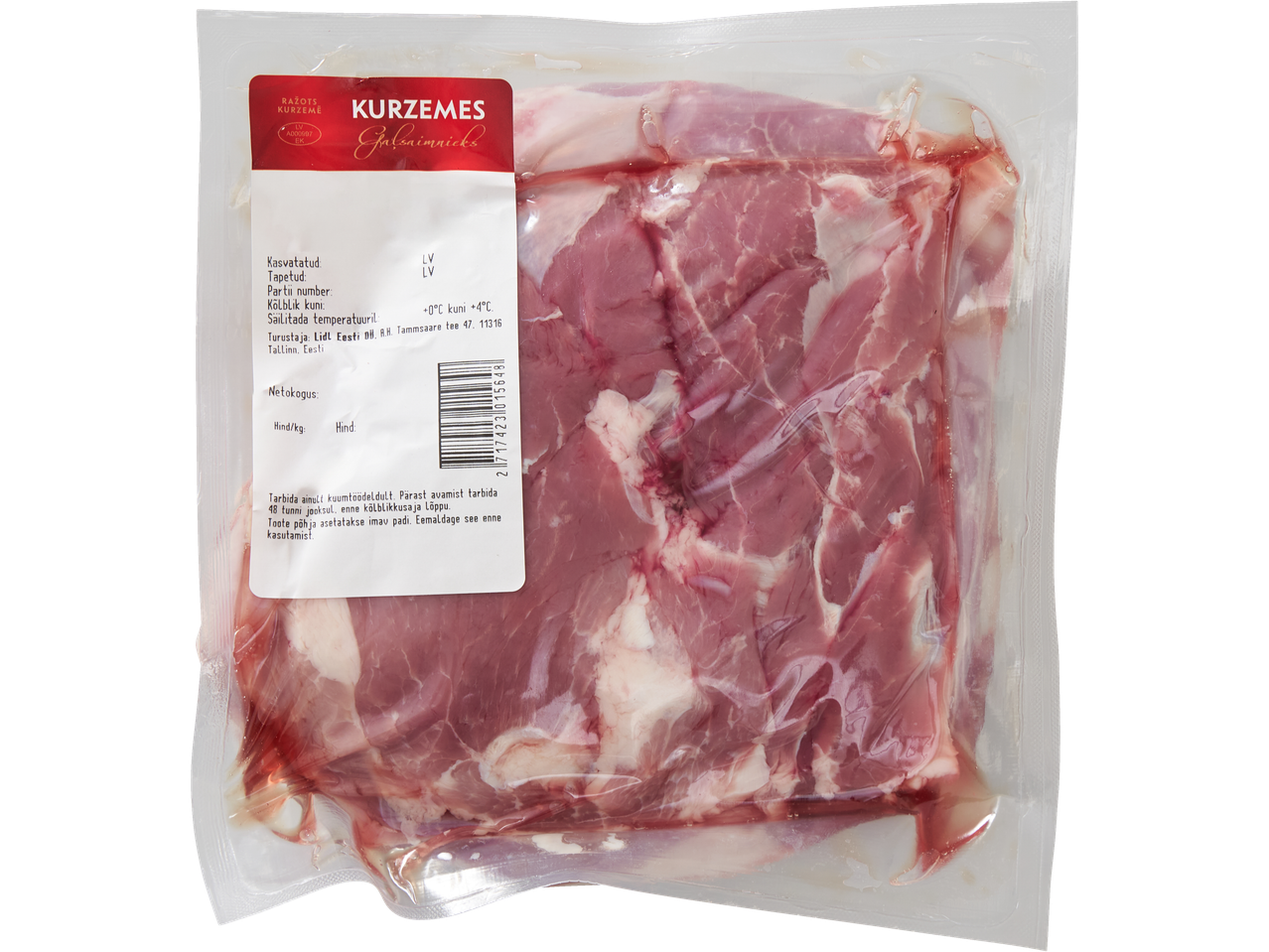 Kurzemes Galsaimnieks seaprae vaakumpakendis.