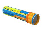 Colorful kaleidoscope toy with 'KALEIDOSCOPE' written on its side.