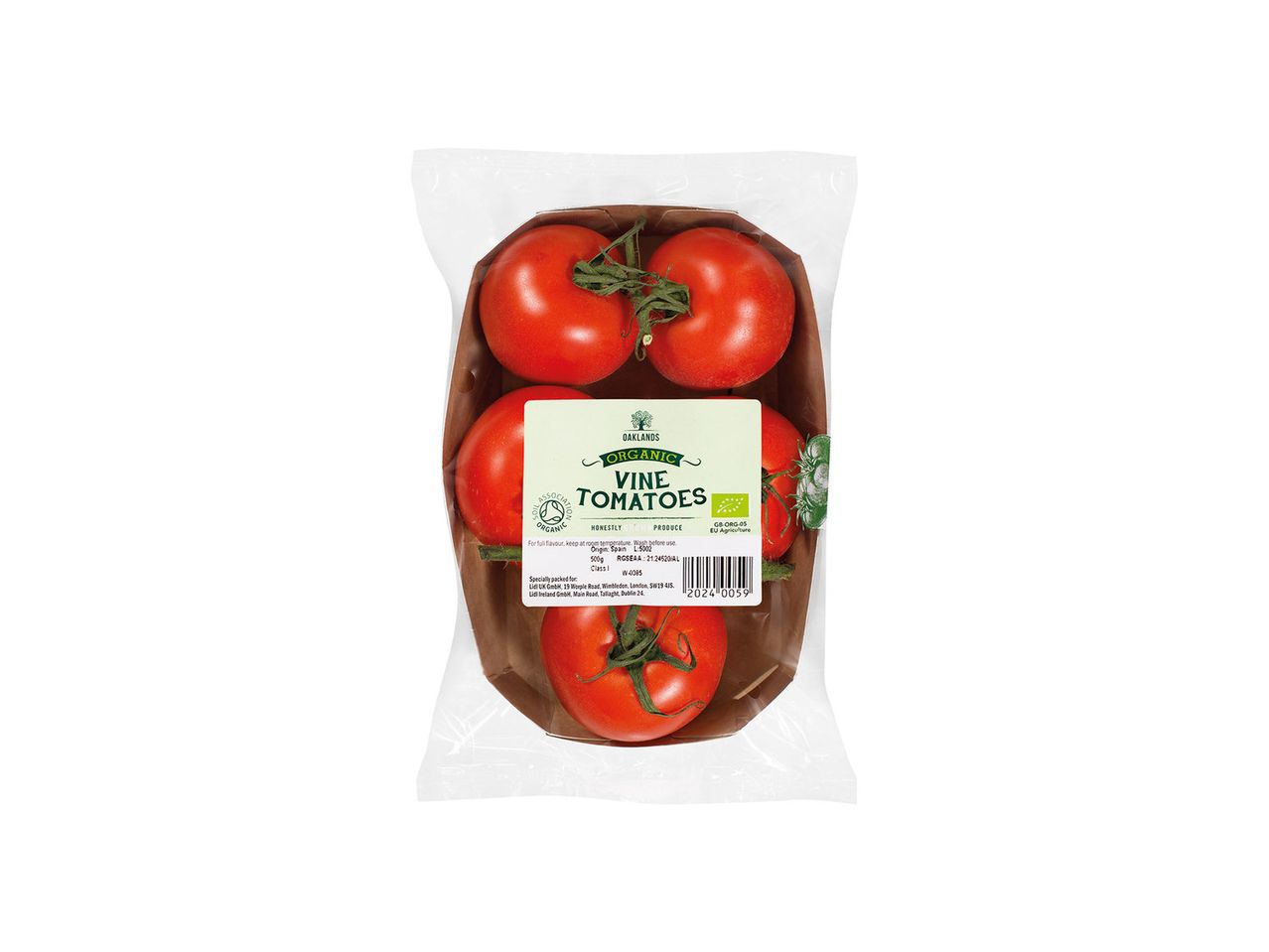 Go to full screen view: Oaklands Organic Vine Tomatoes - Image 1