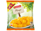 Опаковка замразено манго на кубчета с надпис „XXL“ и „Freshona Mango“.